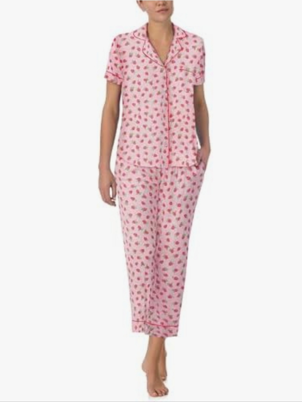 Kate Spade New York Raspberry Design Spring / Summer Pj Set ♠️ - Picture 7 of 9